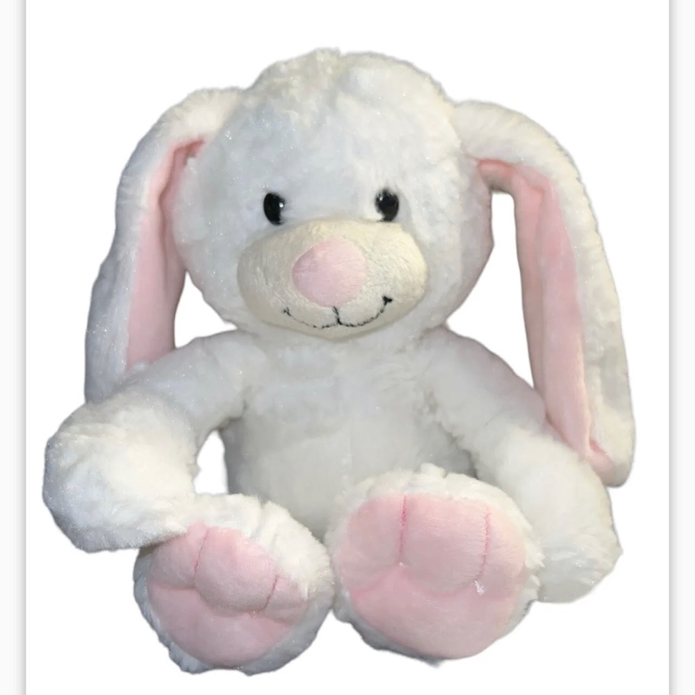Animal Adventures 2017 Easter Bunny  White Pink Plush Personal Creations